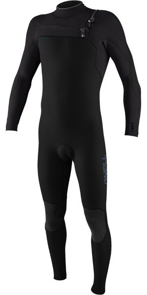 2026 O'Neill Junior Hyperfreak 4/3+mm Chest Zip Neopreno 5351 - Black / Temp Steel